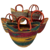 Deluxe Colorful African Shopping Baskets